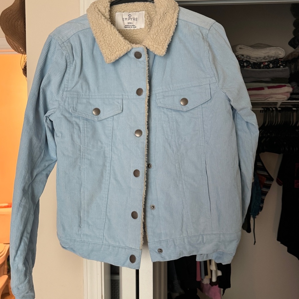 Blue corduroy with Sherpa lining jacket